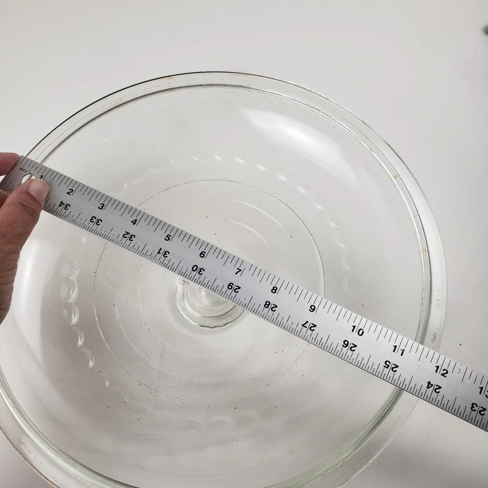 Vintage Wagner Ware C-10 Domed Dimpled Clear Glass Self-Basting Skillet Lid